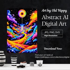 Cosmic River of Light – Psychedelic Digital Art Download by Old Hippy