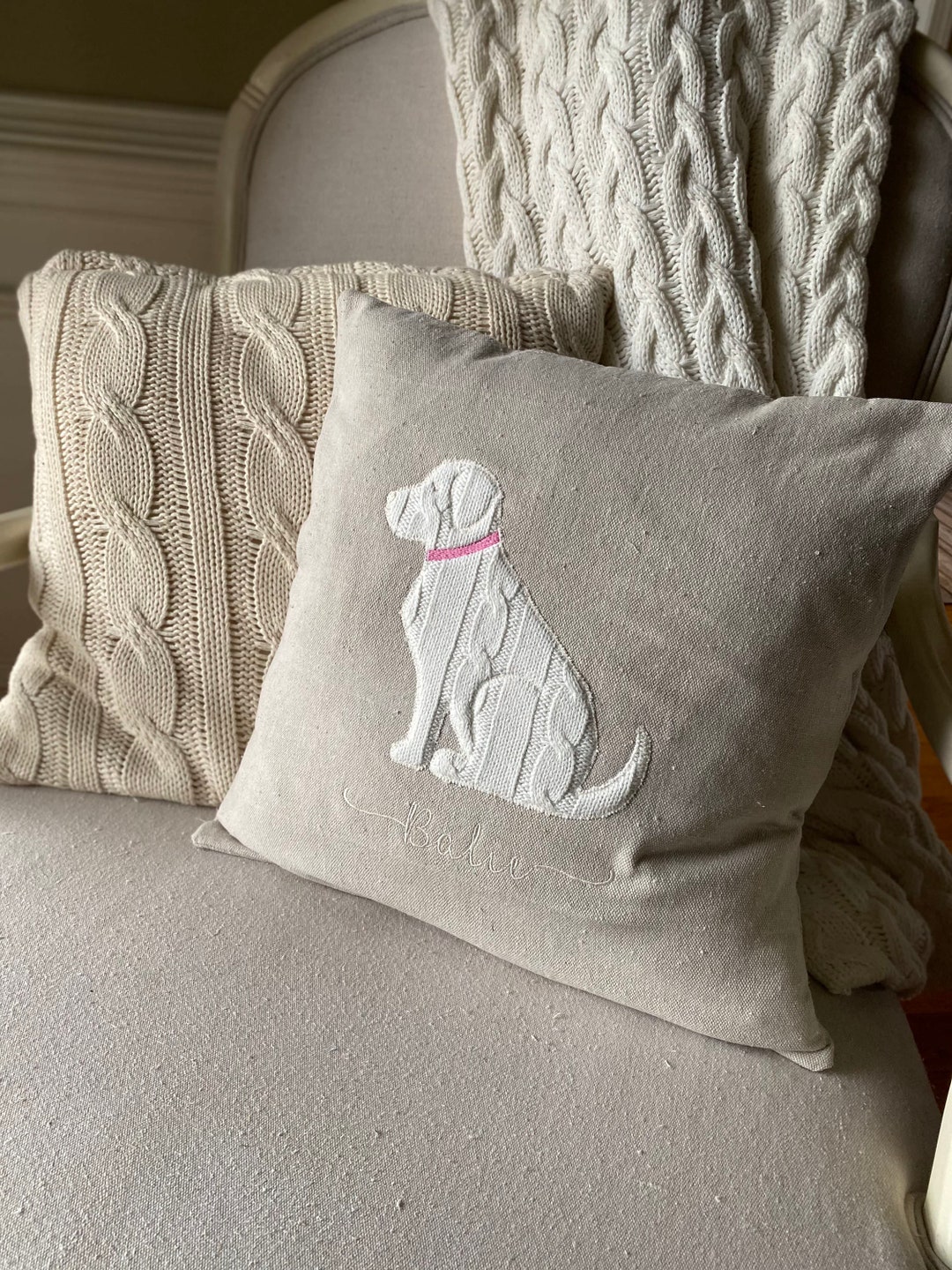 Custom Pet Pillow, Yellow Lab Pillow, Gift for Pet Lover, Custom Dog