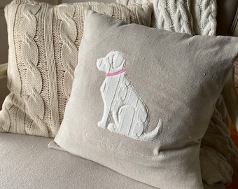 Custom Pet Pillow, Yellow Lab Pillow, Gift for Pet Lover, Custom Dog, Dog Gift, Neutral Decor, Pet Memorial, Labrador Retriever, Dog Pillow,