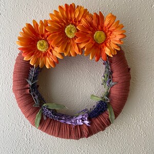 糸と花のリース