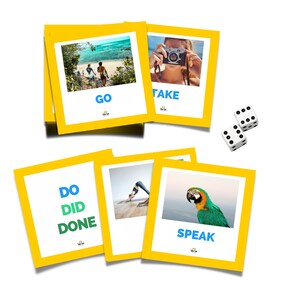 Irregular Verb Flashcards: ESL Learning, Photo Flashcards (Digital Download) image 2