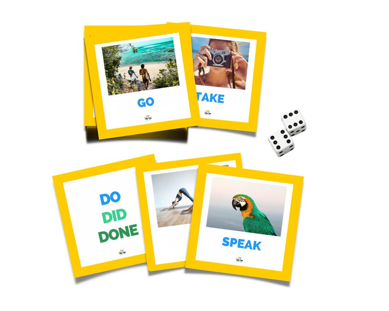 Irregular Verb Flashcards: ESL Learning, Photo Flashcards (Digital Download) image 2