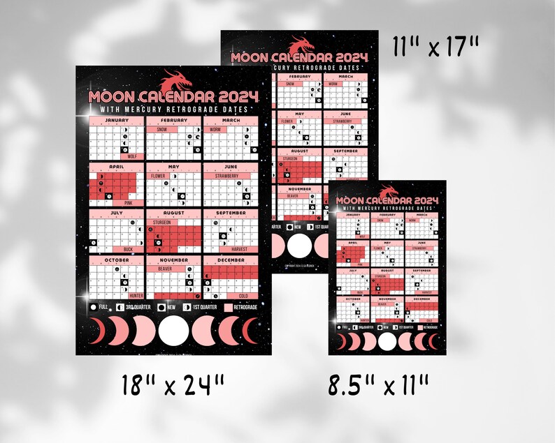 Full Moon Calendar 2024 With Mercury Retrograde Dates, Lunar Calendar