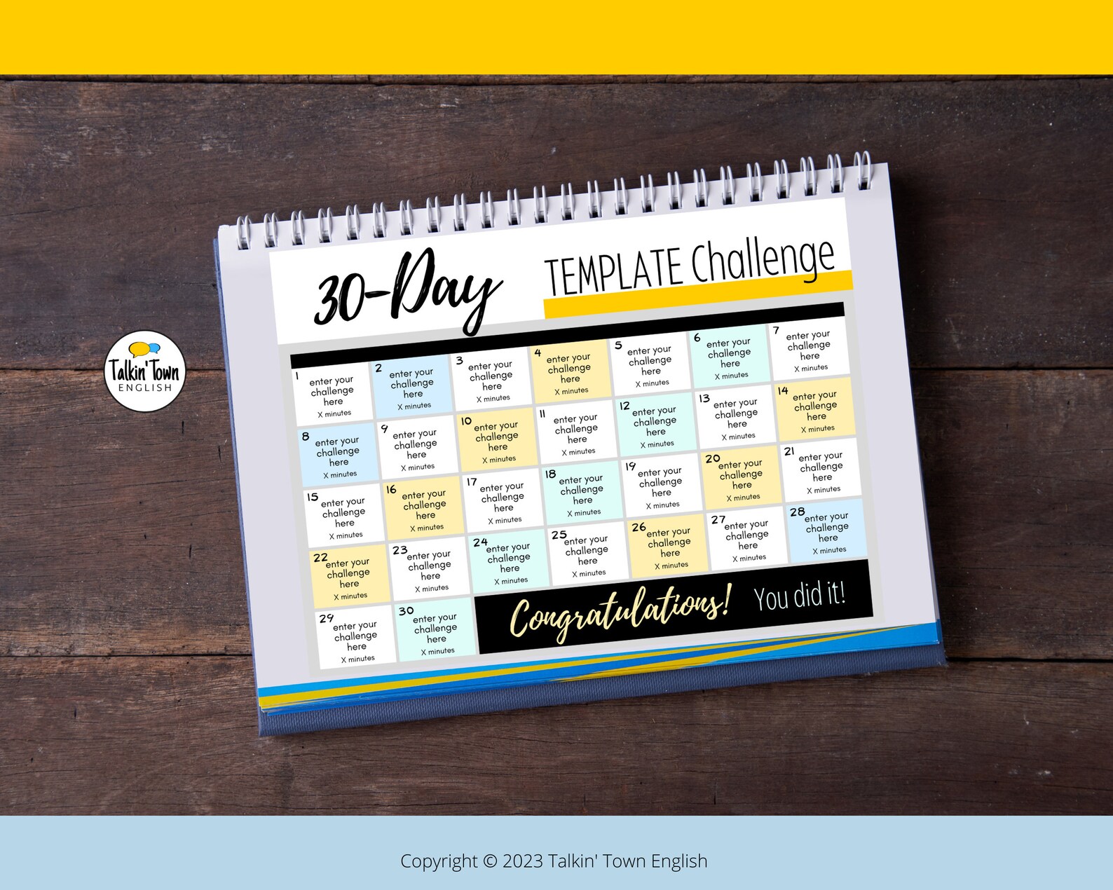 Editable 30 Day Challenge Template: Printable Canva PDF - Etsy