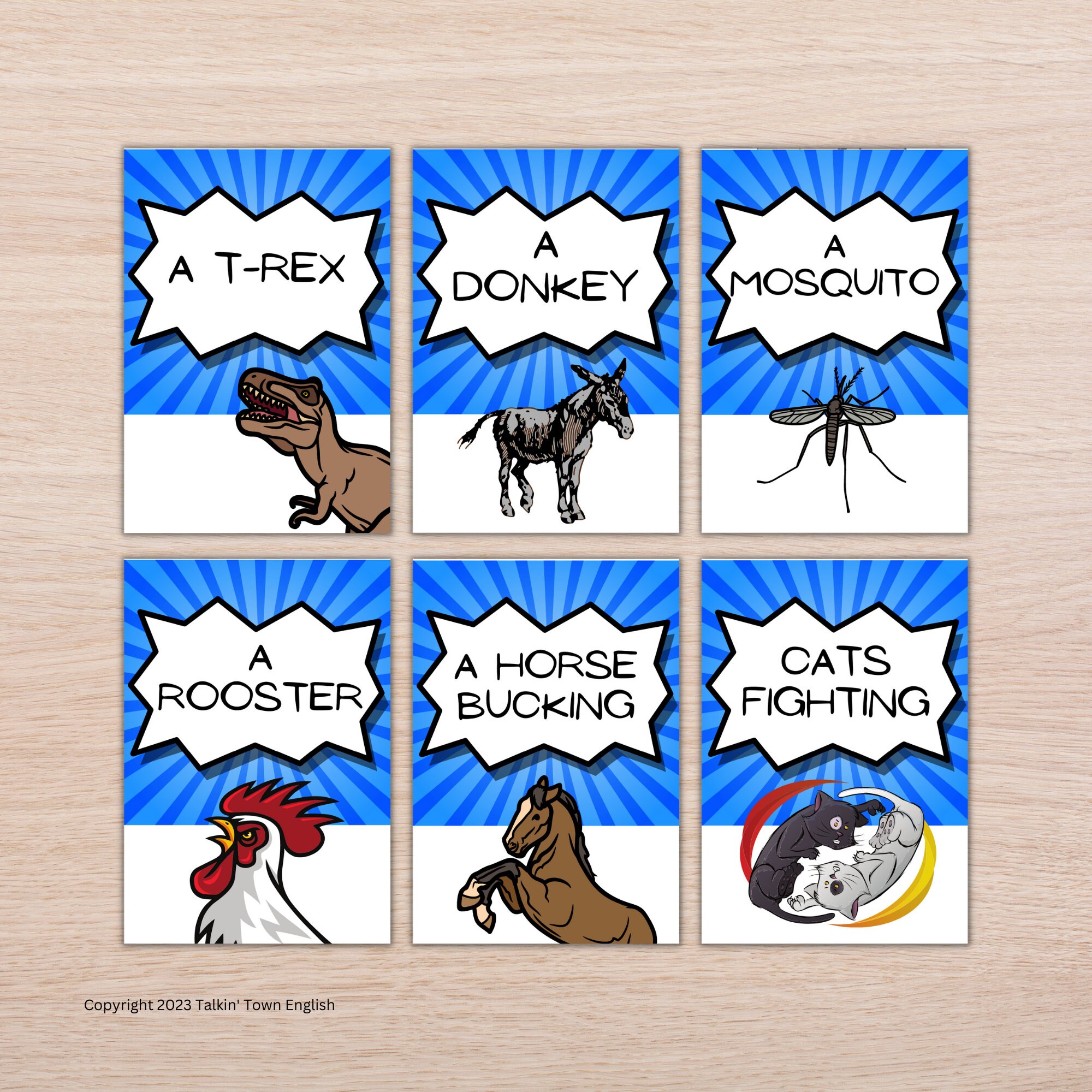 Sound Effects Game Cards PDF 100 Fun Printable Sound Effect Cards for