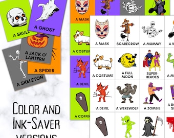 Halloween Vocabulary Flashcards: ESL Printable Games (PDF)