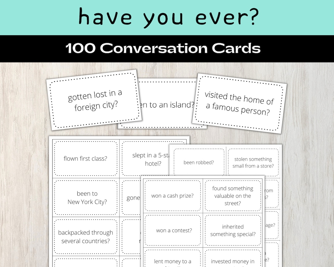have-you-ever-conversation-cards-printable-pdf-english-speaking-and-ice-breakers-esl-for-communication-games-and-english-practice-etsy for Free Printable Conversation Cards Pdf Have You Ever Conversation Cards Printable PDF English Speaking and Ice Breakers ESL for Communication, Games, and English Practice - Etsy for Free Printable Conversation Cards Pdf