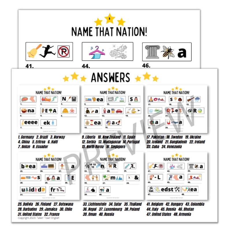 Geography Rebus Puzzles Brain Teaser PDF Worksheets and Presentation