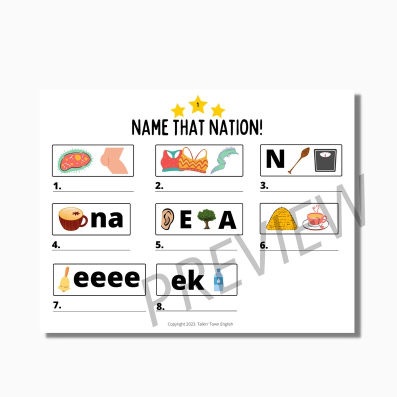 Geography Rebus Puzzles Brain Teaser PDF Worksheets and Presentation