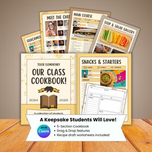 Digital Classroom Cookbook Project | Recipe Writing Templates | ESL & ELA Writing Activity | End of Year Project | Student Cookbook Kit