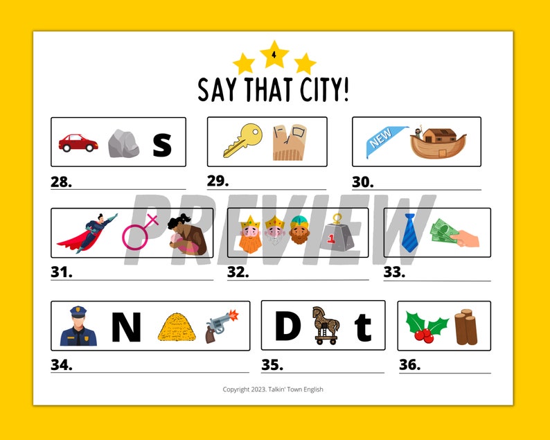 Geography Rebus Puzzles PDF Worksheets and Presentation for World