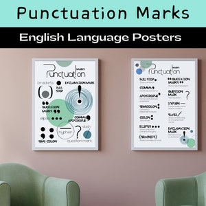 Punctuation Marks Poster: ESL Grammar Classroom Decor (Digital Download)