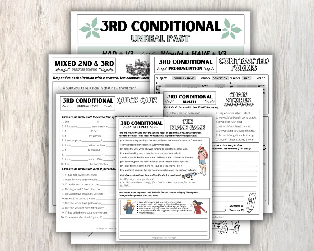 Third Conditional ESL Activity Pack: Grammar, Pronunciation (digital ...
