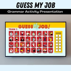 Guess Who Jobs Game ESL Activity: Asking Questions, Short Answers, Job Vocabulary EFL/ELL English Language Classroom, Fun and Grammar