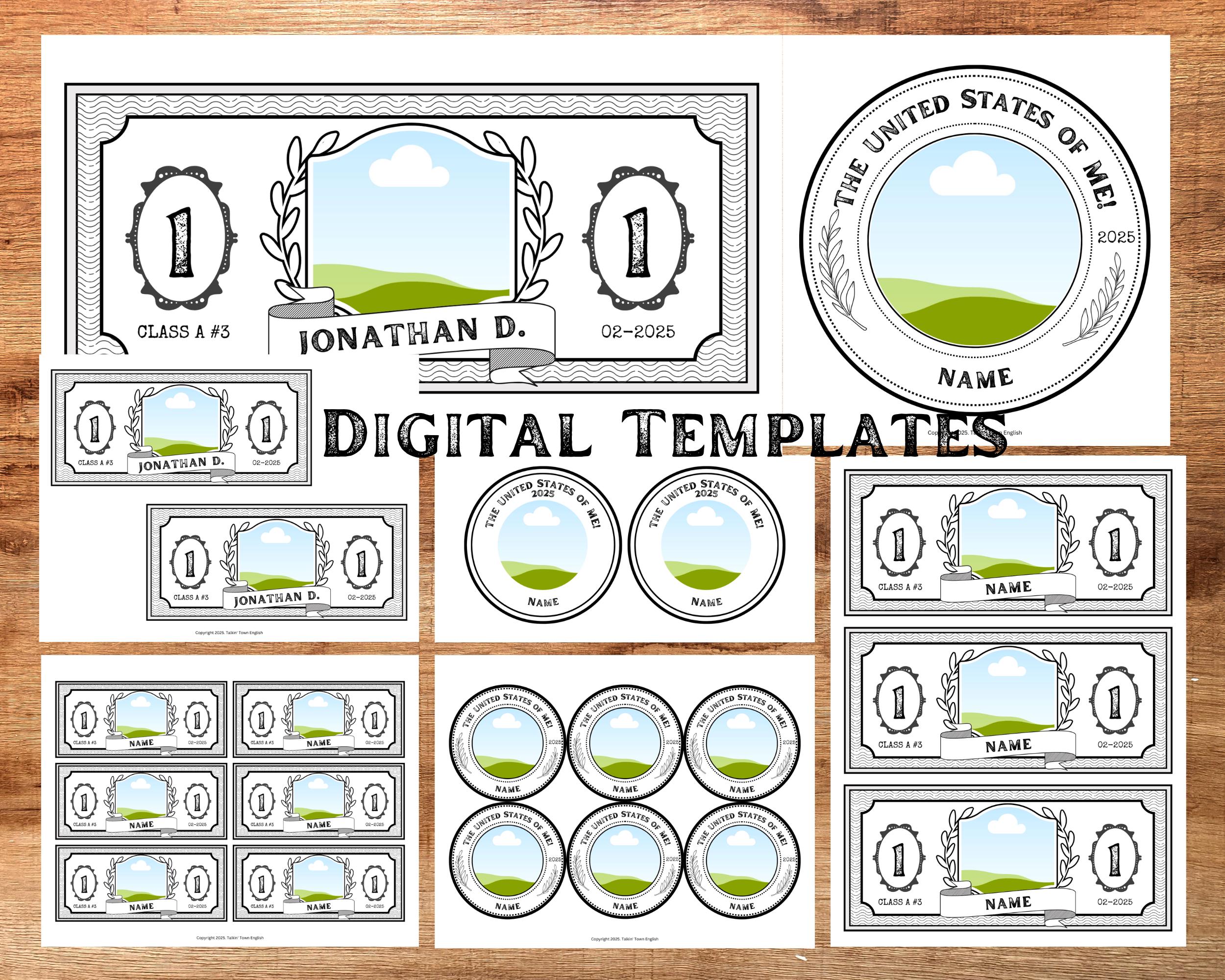 Custom Play Money Example Personalized Play Money: Custom Photo Coloring Pages (digital Template ...