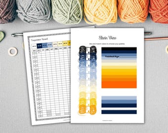 Crochet Temperature Blanket Template: Daily Tracker, Color Scheme (Printable PDF)