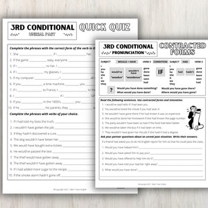Conditionals 0-3 Worksheets and Conversation Cards PDF for English ...