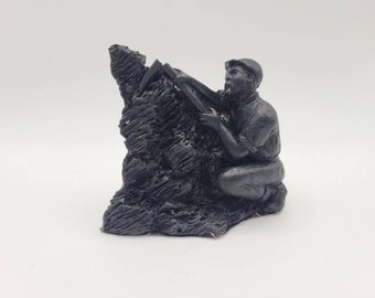 Small Miner Coal Ornament - Made with Forest of Dean Coal - Handmade