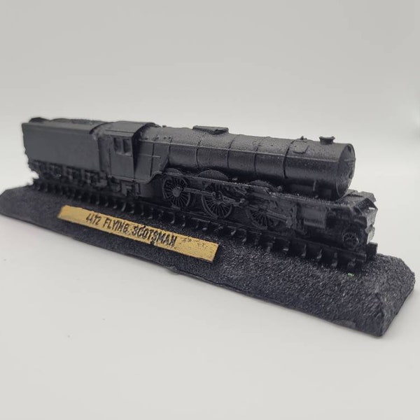 Small 4475 Flying Scotsman Train Coal Ornament - Made with Forest of Dean Coal - Handmade