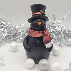 Snowman Christmas Coal Ornament - Made with Forest of Dean Coal - Handmade