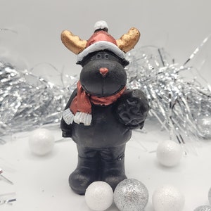 Reindeer Christmas Coal Ornament - Made with Forest of Dean Coal - Handmade