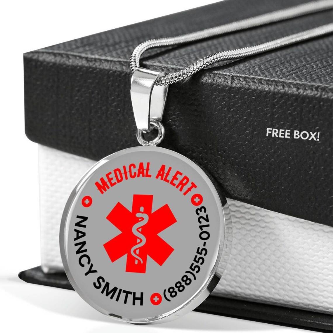 Medical Alert Pendant Personalized Medical ID Necklace For Etsy