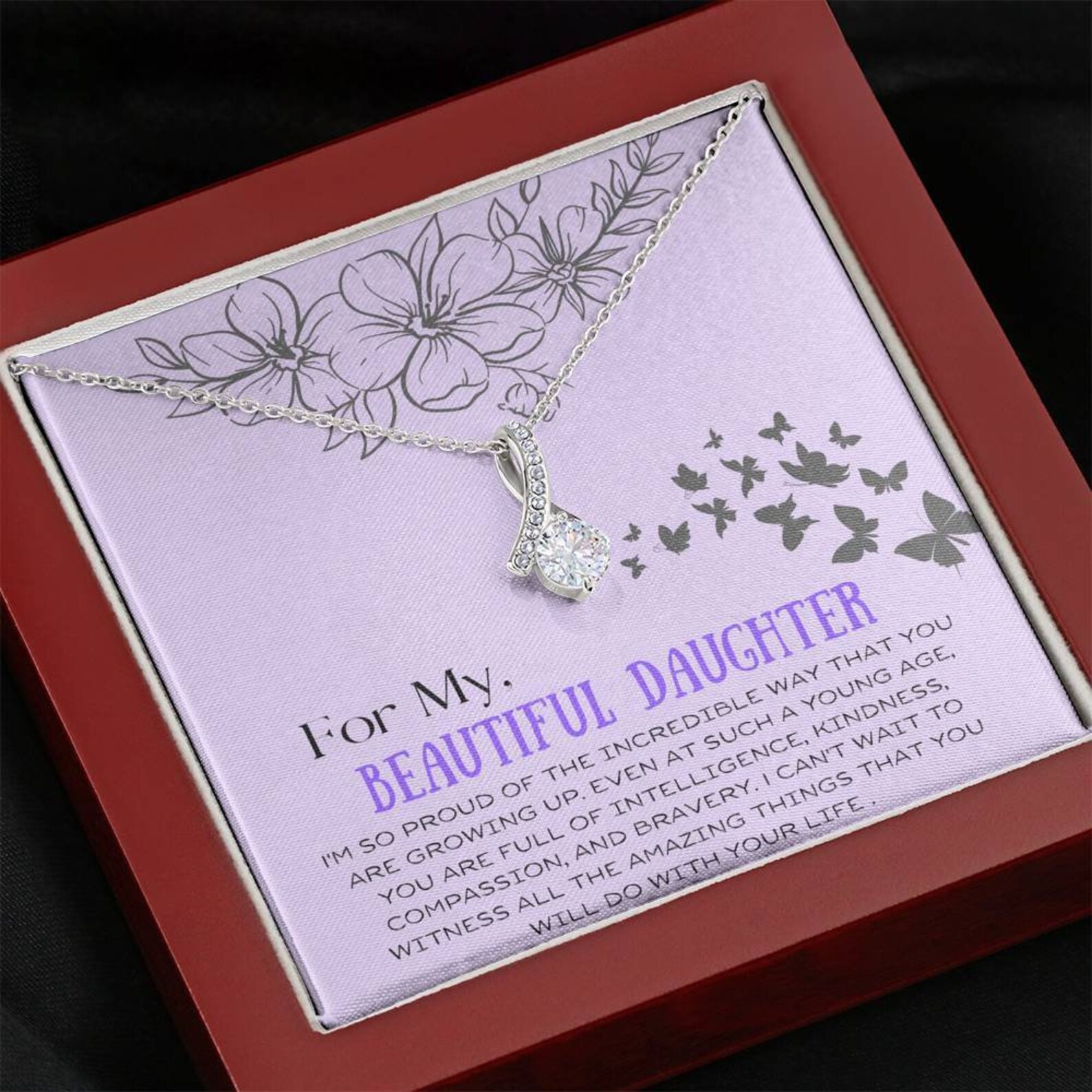 Cadeau pour la fille Belle fille Pendentif cubique - Etsy France