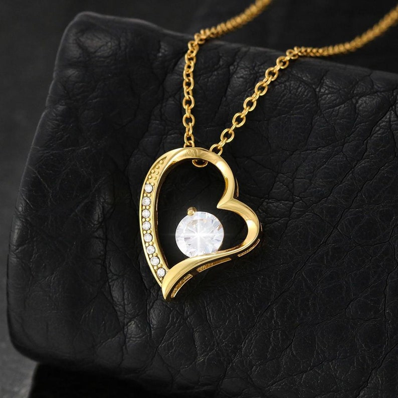 Valentine\u2019s Day Gift Sterling Silver With Cubic Zirconia Crystal Necklace Future Wife fiance