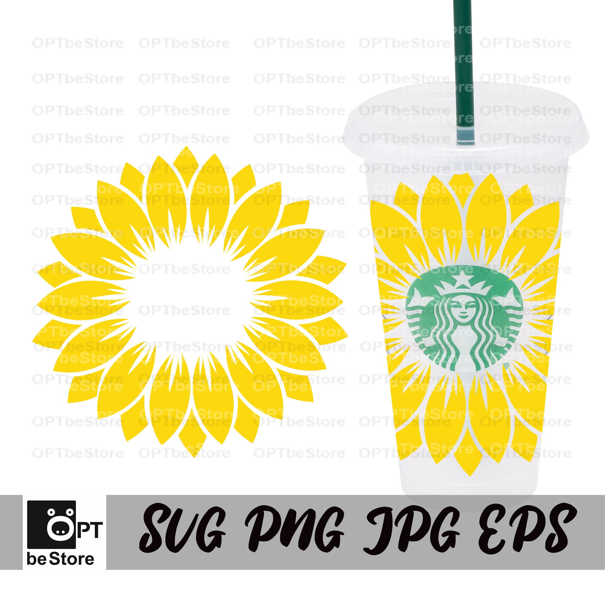 Download Full Sunflower Svg Sunflower Starbucks cup SVG Sunflower ...