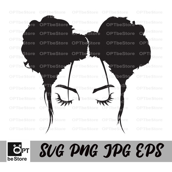 Download Amazing Space Buns Svg Double Bun Svg Hair Bun Svg Messy Etsy