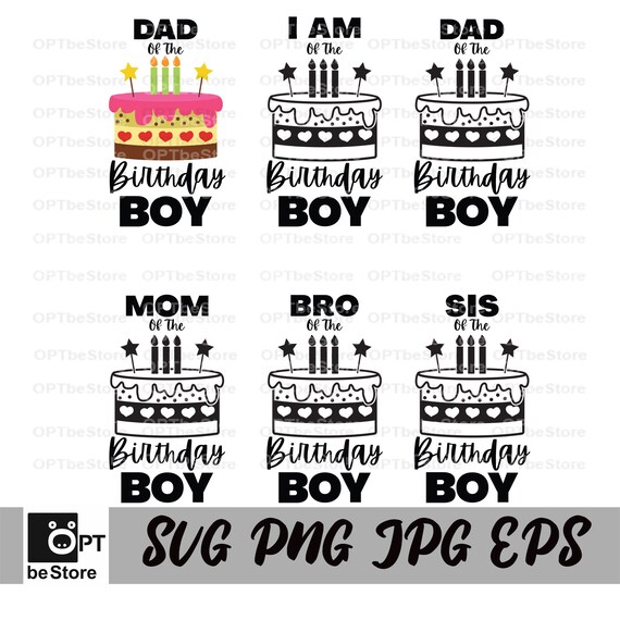 Download First Birthday Svg Dad And Mom Of The Birthday Boy Svg Etsy