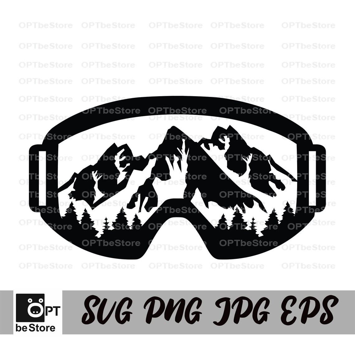 Snow Goggles Mountain SVG Snow Sports SVG Skiing Svg Ski - Etsy