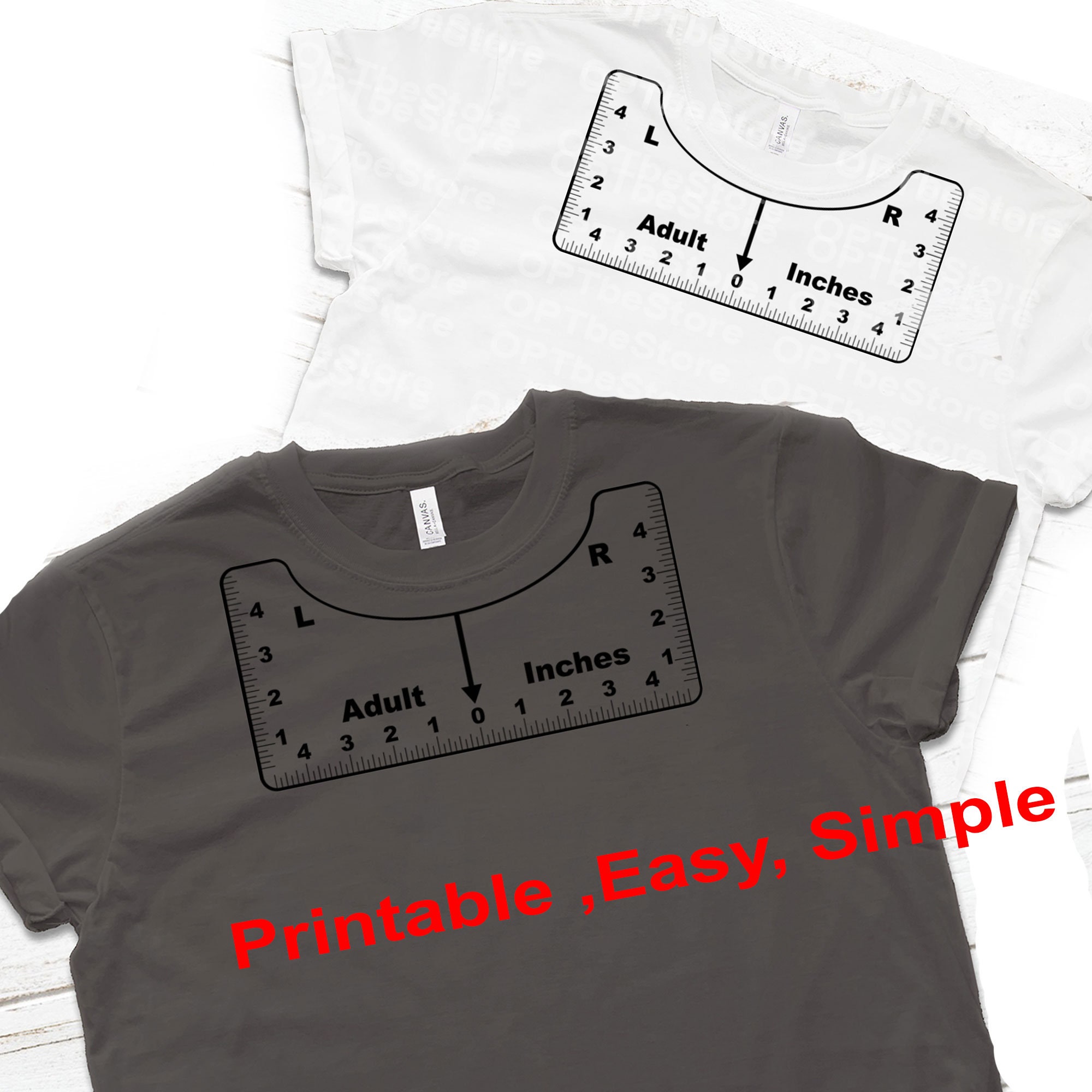 T-Shirt Alignment Tool Printable File Shirt Guideline Bundle | Etsy