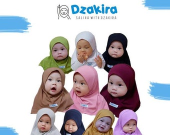 Hijab para bebês ou crianças da série KIA, tamanhos de 0 a 3 anos.