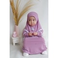 Baby or children abaya renda dzakira sets dress and hijab 0 - 3 years old violet colour product logo