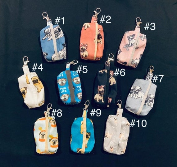 Pug Poop Bag Holder Dog Waste Bag Holder Poop Bag Carrier Etsy