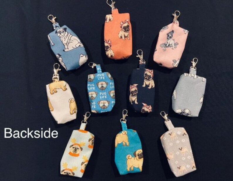 Pug Poop Bag Holder, Dog Waste Bag Holder, Poop Bag Carrier, Dog Poop