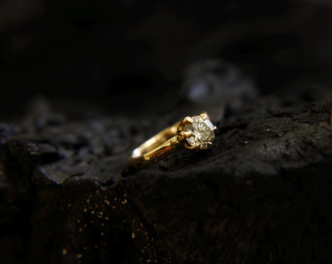 1.57 Carat Natural Diamond Solitaire Ring – 14K Gold Minimal Prong Setting