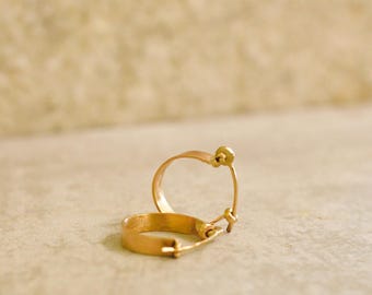 14k Gold Hoop Earrings – Rustic Heritage Jewelry