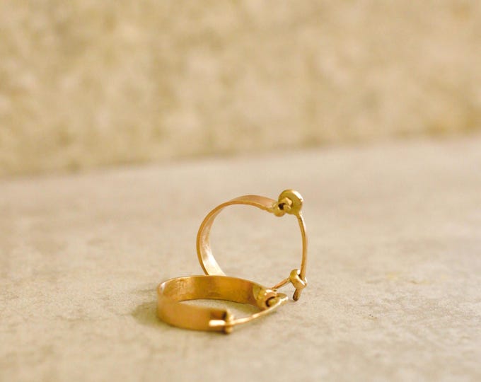14k Gold Hoop Earrings – Rustic Heritage Jewelry