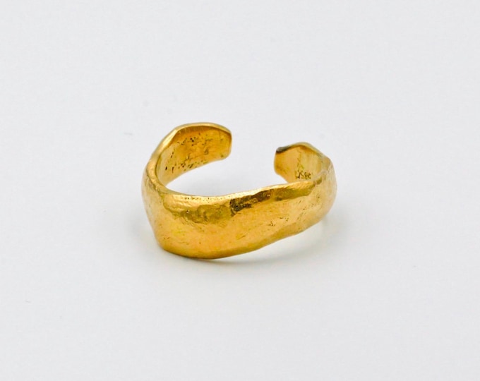 Gold Archaic Ring/Solid 14k gold handmade