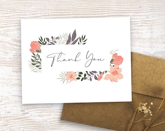 Thank You Cards| Birthday Thank You| Thank You Friend| Thank You Note| Wedding Thank You| Appreciation Card| Business Thank You| Flower card