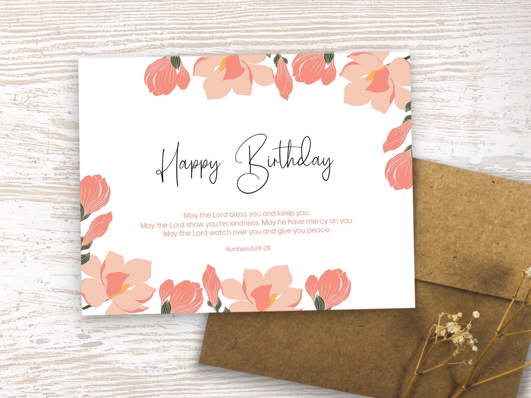 Christian Birthday Cards Religious Birthday Card Bible Verse Card