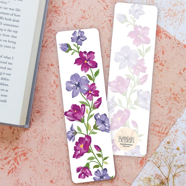 Violet Birth Flower| Violet Flower Bookmark| Birth flower February| Birth Flower Bookmark| Birth Month Flower| February Birth Flower