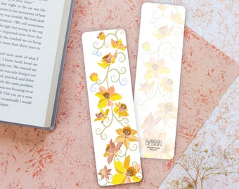 Narcissus Bookmark| Daffodil Bookmark| Floral Bookmark| Book Mark| Laminated Bookmark| Bookmarks for Women| Flower Bookmarks| Handmade