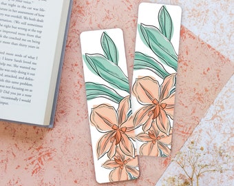 Floral Bookmark| Laminated Bookmark| Bookmarks for women| Flower Bookmarks | Book Mark| Art Bookmark| Book Lover Bookmark| Book Lover Gift