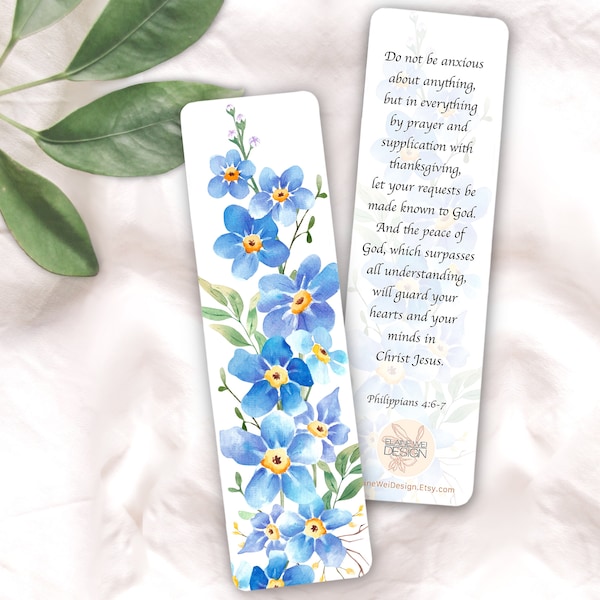 Do Not Be Anxious| Bible Verse Bookmark| Philippians 4 6| Scripture Bookmarks| Peace of God| Christian Bookmark| Prayer Bookmark for Women