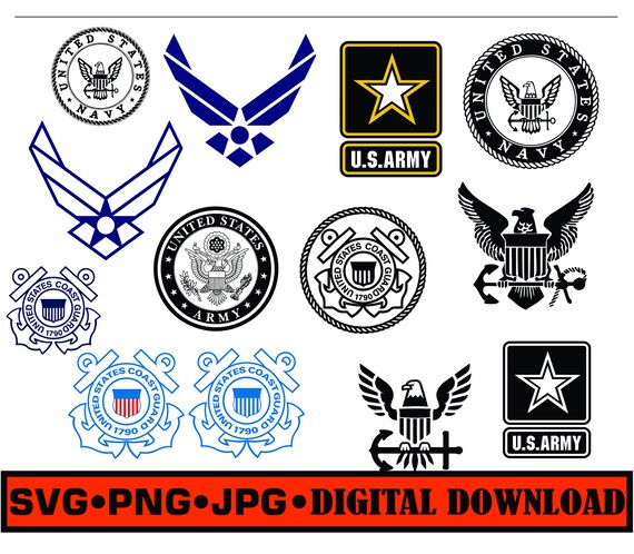 Jeder Militarische Zweig Logo Symbol Luftwaffe Armee Etsy