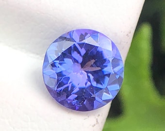 Rare Blue Purple Tanzanite, 6.50 MM Round Cut 0.95 Carats Natural Loose Faceted Gemstone