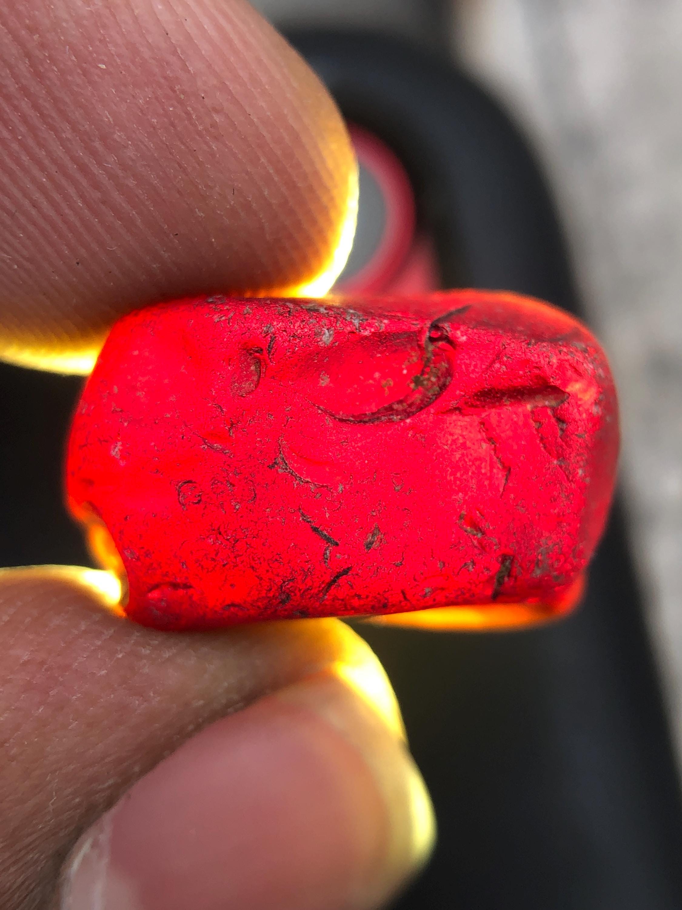Natural Mozambique Garnet Rough | 27.65 Ct Black Red Color Garnet